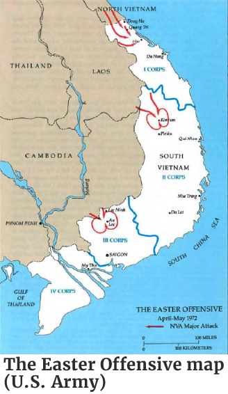 Map of The Easter Offensive (U.S. Army)